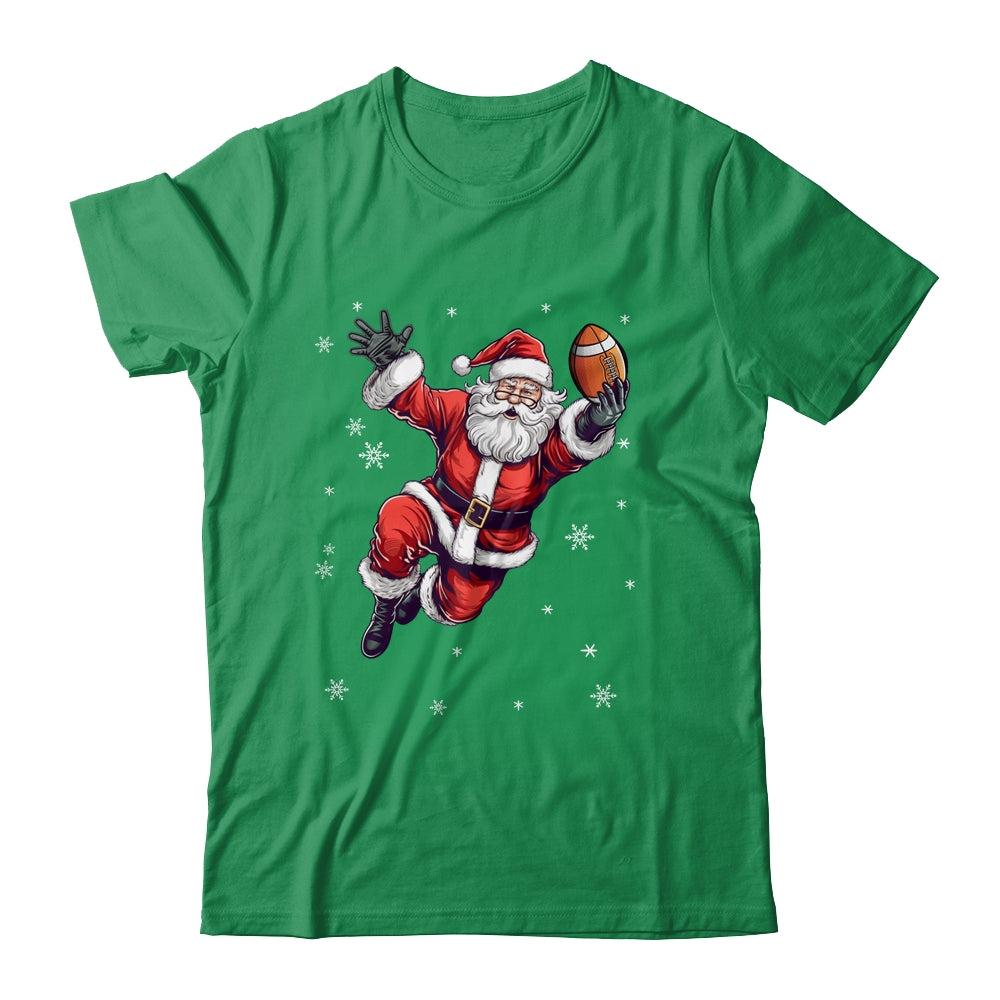 Santa Christmas Football Santa Playing Football Men Women Shirt & Sweatshirt | siriusteestore