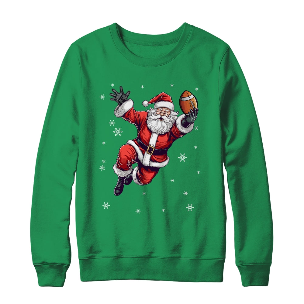 Santa Christmas Football Santa Playing Football Men Women Shirt & Sweatshirt | siriusteestore