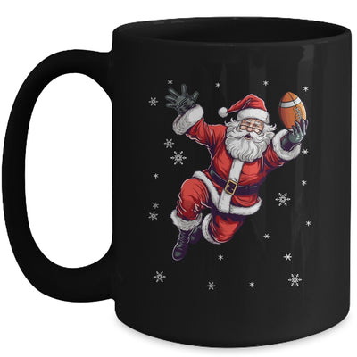 Santa Christmas Football Santa Playing Football Men Women Mug | siriusteestore