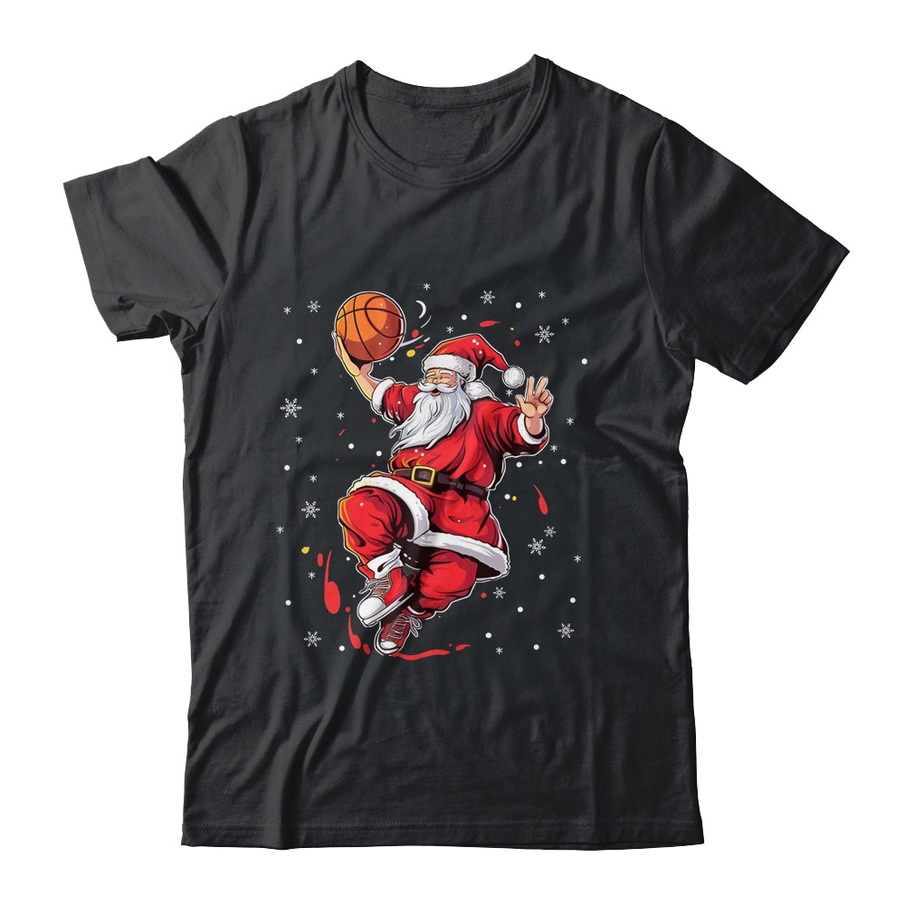 Santa Claus Basketball Christmas Xmas For Basketball Men Shirt & Sweatshirt | siriusteestore