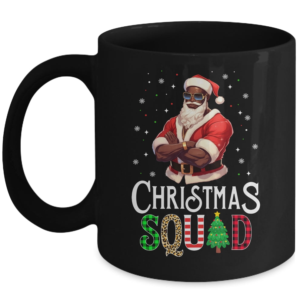Santa Claus Christmas Squad Black Men African American Mug | siriusteestore