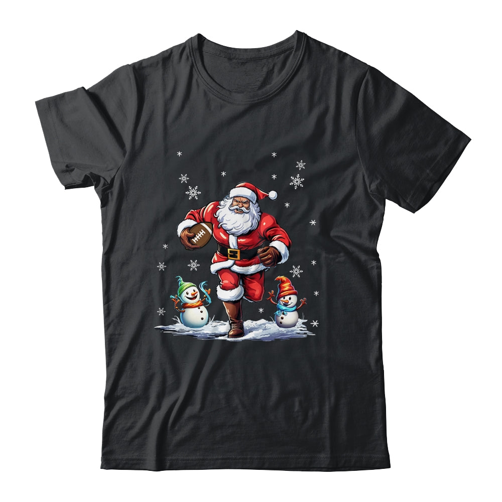 Santa Claus Playing American Football Christmas Football Fan Shirt & Sweatshirt | siriusteestore