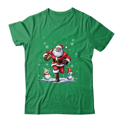 Santa Claus Playing American Football Christmas Football Fan Shirt & Sweatshirt | siriusteestore