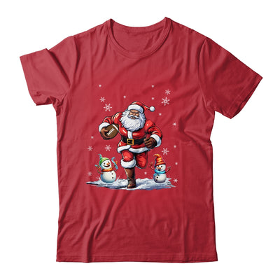 Santa Claus Playing American Football Christmas Football Fan Shirt & Sweatshirt | siriusteestore