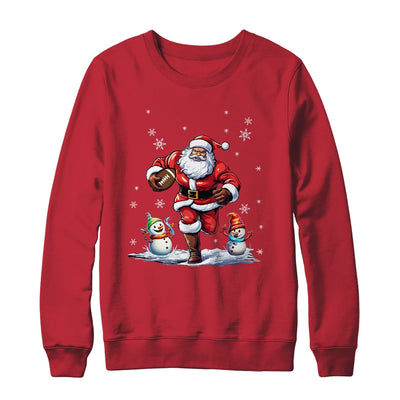 Santa Claus Playing American Football Christmas Football Fan Shirt & Sweatshirt | siriusteestore