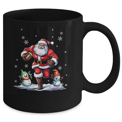 Santa Claus Playing American Football Christmas Football Fan Mug | siriusteestore