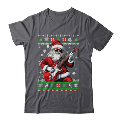 Santa Claus Playing Guitar Musician Guitarist Ugly Christmas Shirt & Sweatshirt | siriusteestore