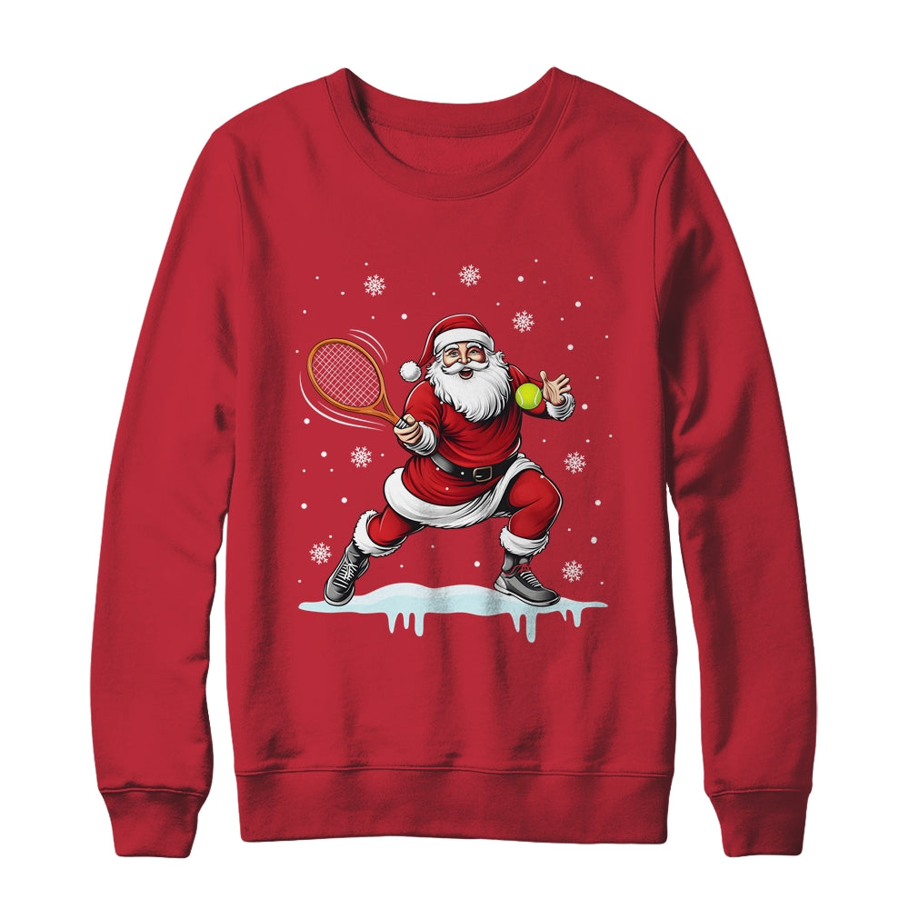 Santa Claus Playing Tennis Christmas Xmas Tennis Player Men Shirt & Sweatshirt | siriusteestore
