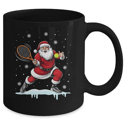 Santa Claus Playing Tennis Christmas Xmas Tennis Player Men Mug | siriusteestore