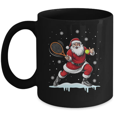 Santa Claus Playing Tennis Christmas Xmas Tennis Player Men Mug | siriusteestore