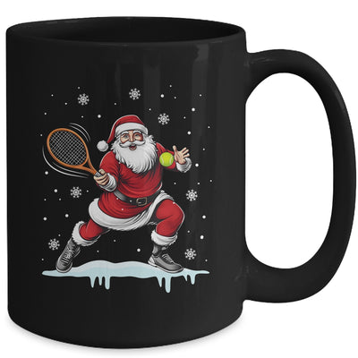 Santa Claus Playing Tennis Christmas Xmas Tennis Player Men Mug | siriusteestore