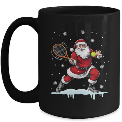 Santa Claus Playing Tennis Christmas Xmas Tennis Player Men Mug | siriusteestore