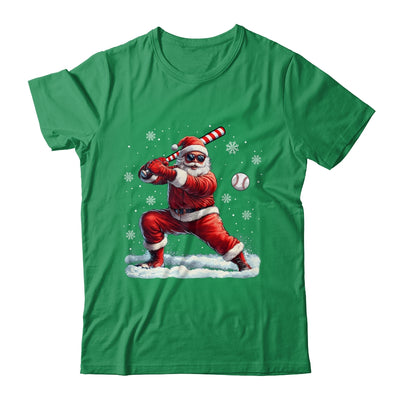 Santa Playing Baseball Christmas Baseball Player Men Boys Xmas Shirt & Sweatshirt | siriusteestore