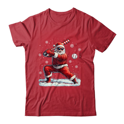 Santa Playing Baseball Christmas Baseball Player Men Boys Xmas Shirt & Sweatshirt | siriusteestore