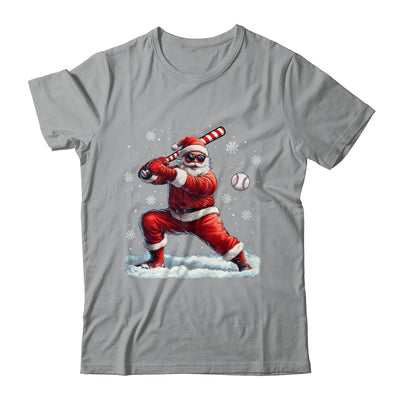 Santa Playing Baseball Christmas Baseball Player Men Boys Xmas Shirt & Sweatshirt | siriusteestore