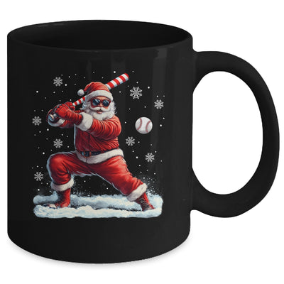 Santa Playing Baseball Christmas Baseball Player Men Boys Xmas Mug | siriusteestore