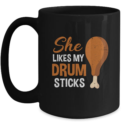 She Likes My Drum Stick Funny Couple Matching Thanksgiving Mug | siriusteestore