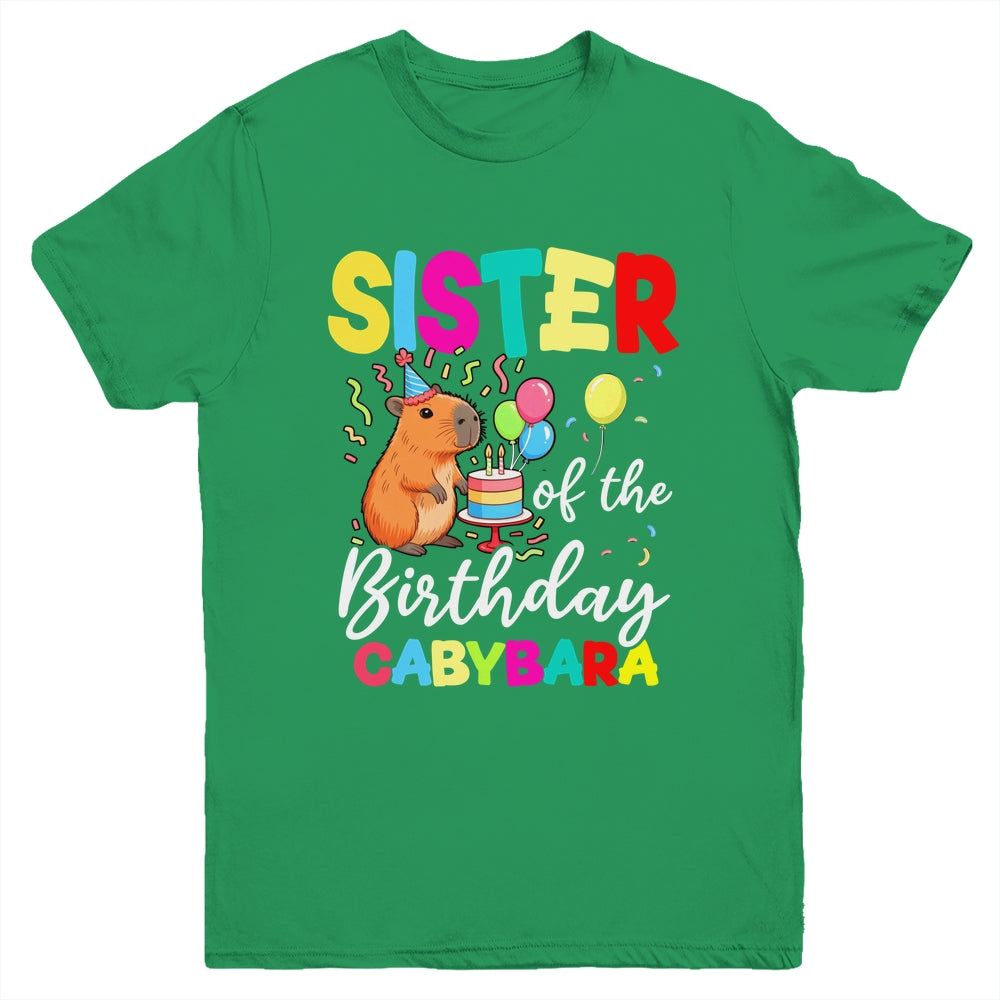 Sister Of The Birthday Capybara Girl Bday Party Family Youth Shirt | siriusteestore