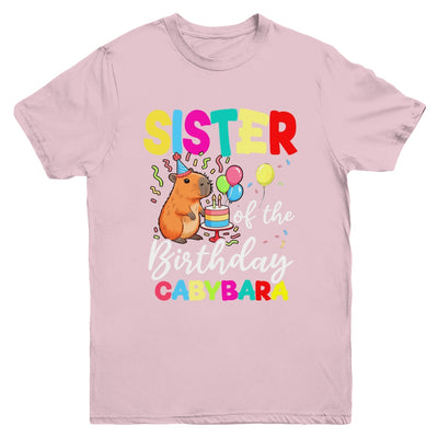 Sister Of The Birthday Capybara Girl Bday Party Family Youth Shirt | siriusteestore