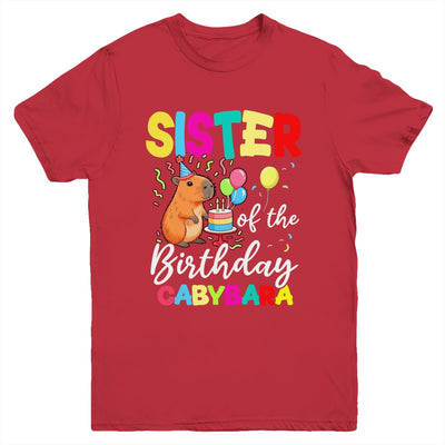 Sister Of The Birthday Capybara Girl Bday Party Family Youth Shirt | siriusteestore