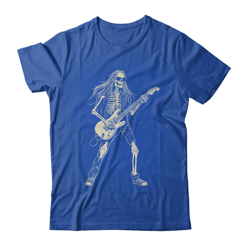 Skeleton Playing Guitar Graphic Rock And Roll Band Rock On Shirt & Hoodie | siriusteestore