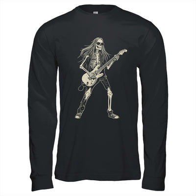 Skeleton Playing Guitar Graphic Rock And Roll Band Rock On Shirt & Hoodie | siriusteestore