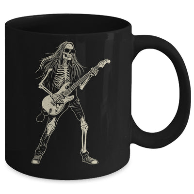 Skeleton Playing Guitar Graphic Rock And Roll Band Rock On Mug | siriusteestore