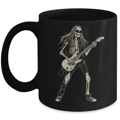 Skeleton Playing Guitar Graphic Rock And Roll Band Rock On Mug | siriusteestore