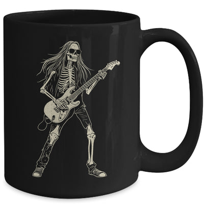 Skeleton Playing Guitar Graphic Rock And Roll Band Rock On Mug | siriusteestore