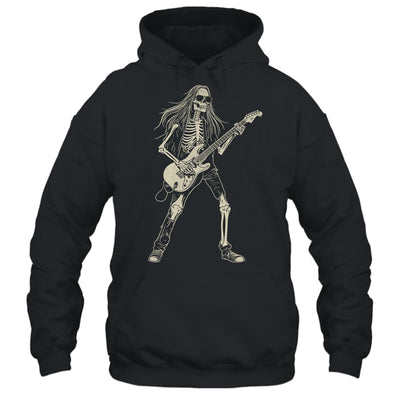 Skeleton Playing Guitar Graphic Rock And Roll Band Rock On Shirt & Hoodie | siriusteestore