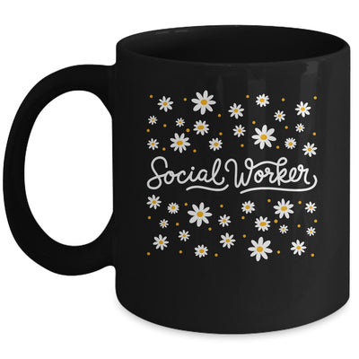 Social Worker Flower Floral Caseworker Social Work Month Mug | siriusteestore