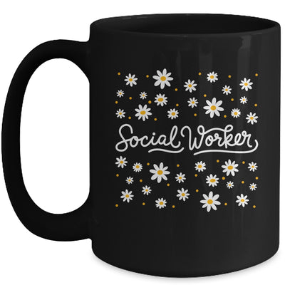 Social Worker Flower Floral Caseworker Social Work Month Mug | siriusteestore