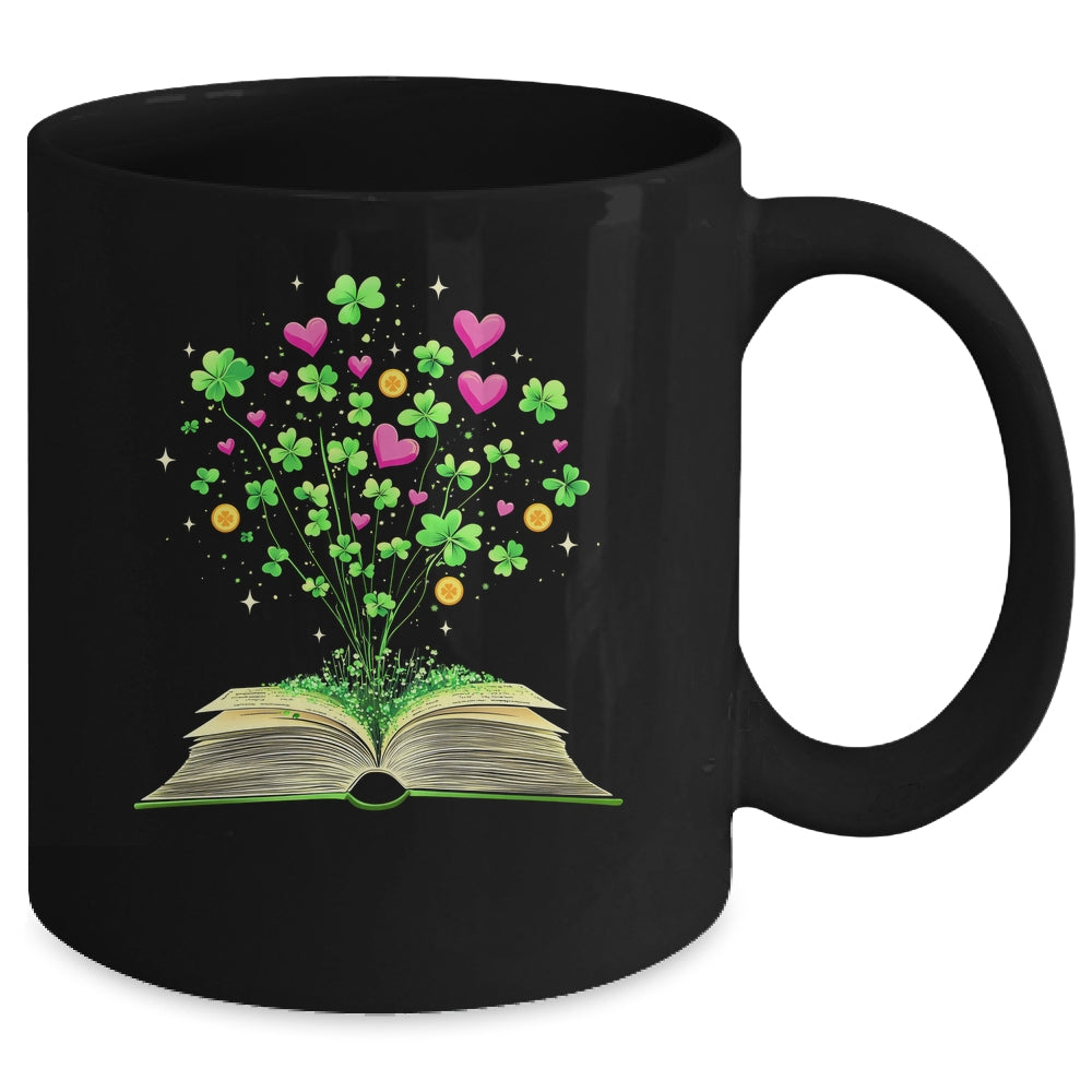 St Patricks Day Book Lover Librarian Shamrock Author Teacher Mug | siriusteestore