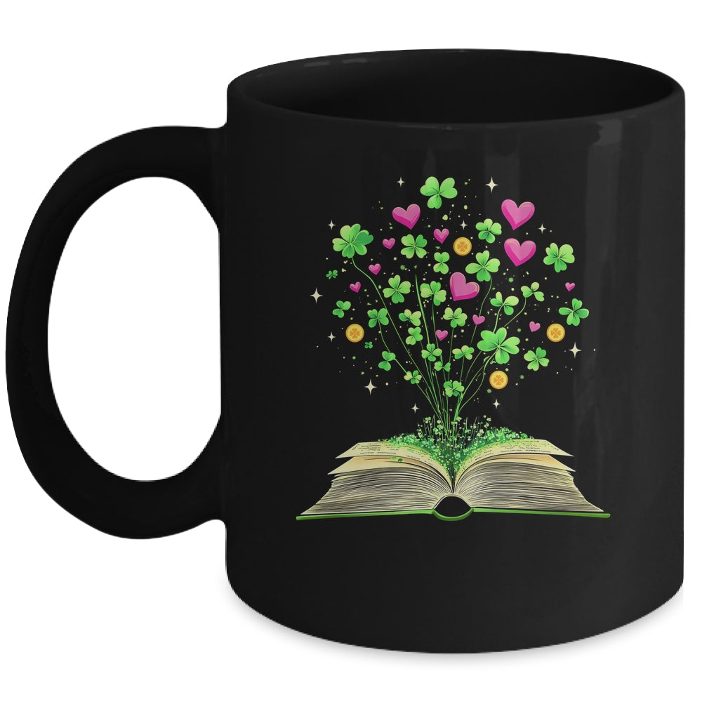 St Patricks Day Book Lover Librarian Shamrock Author Teacher Mug | siriusteestore