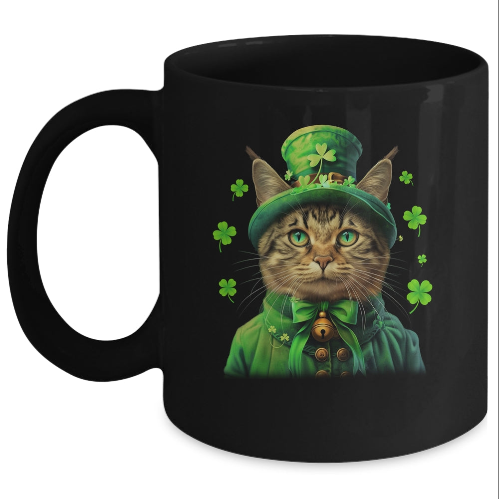 St Patricks Day Cat Shamrock For Men Women Celebration Cool Mug | siriusteestore