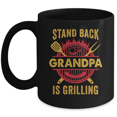 Stand Back Grandpa Is Grilling BBQ Barbecue Fathers Day Mug | siriusteestore