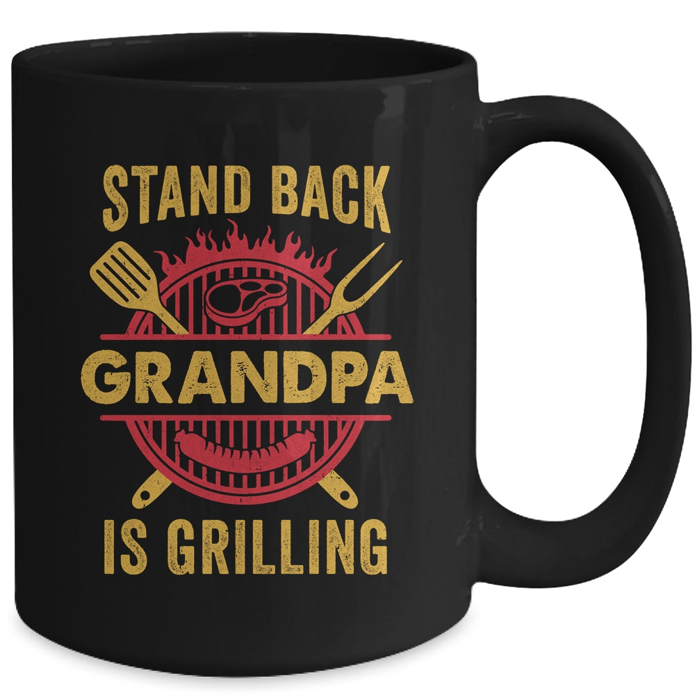 Stand Back Grandpa Is Grilling BBQ Barbecue Fathers Day Mug | siriusteestore