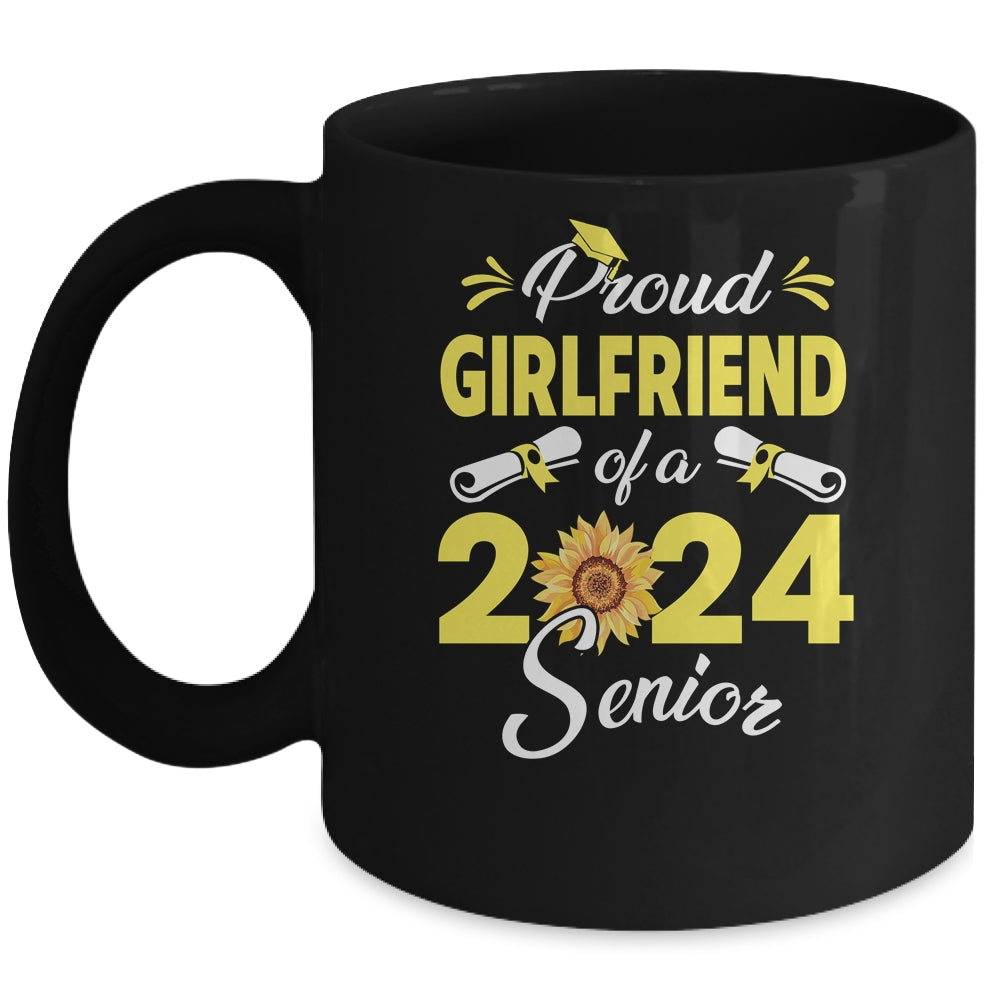 Sunflower Proud Girlfriend Of A Class Of 2024 Graduate Senior 24 Mug | siriusteestore