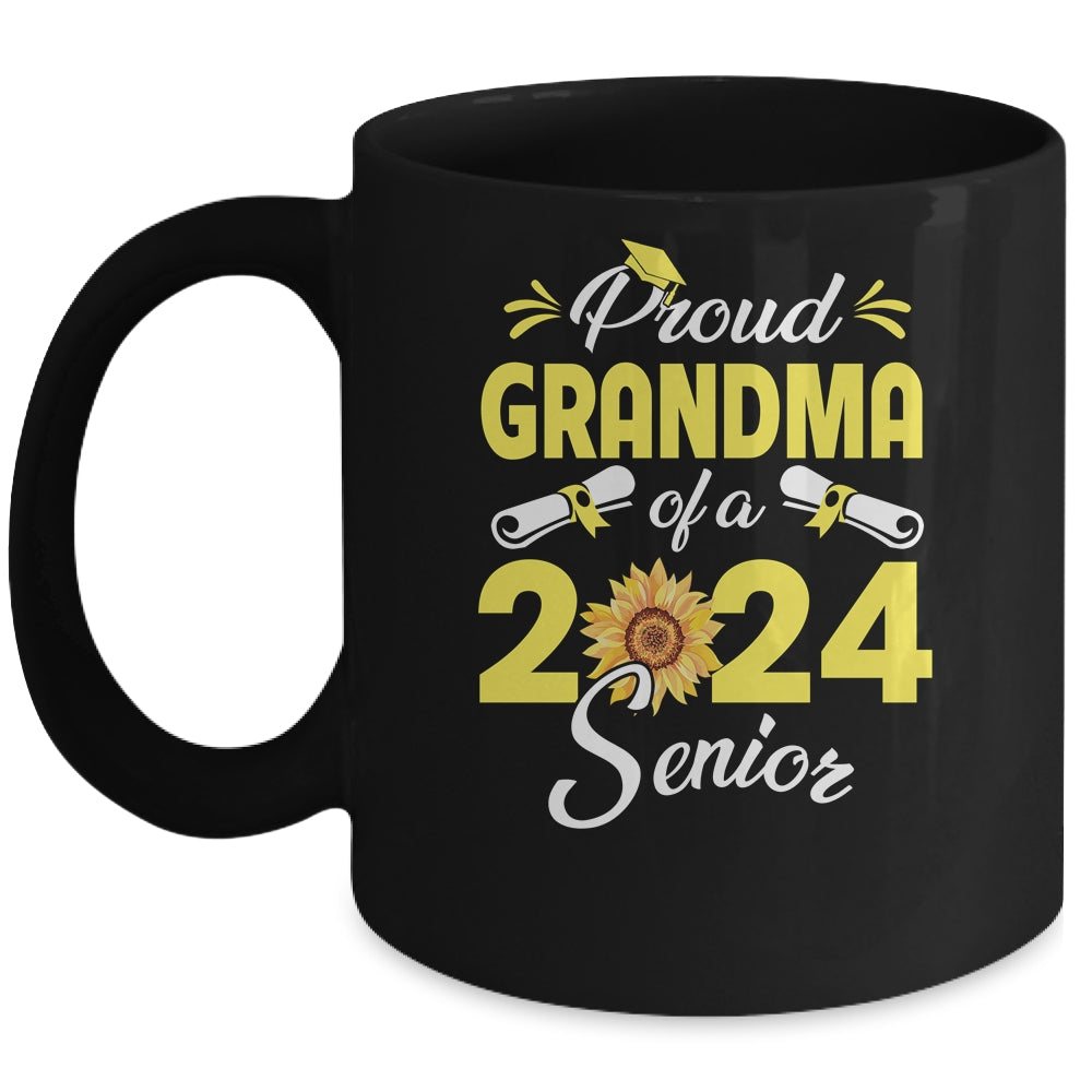 Sunflower Proud Grandma Of A Class Of 2024 Graduate Senior 24 Mug | siriusteestore