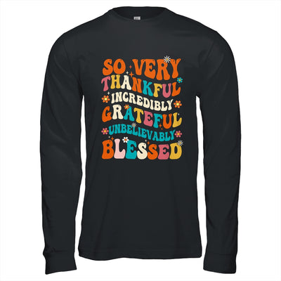 Thankful Grateful Blessed Happy Thanksgiving Day Funny Shirt & Hoodie | siriusteestore