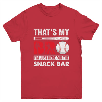 Thats My Bro Im Just Here For Snack Bar Brothers Baseball Youth Shirt | siriusteestore