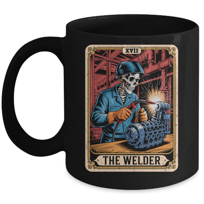 The Welder Welding Tarot Card Skeleton Funny Metal Worker Mug | siriusteestore