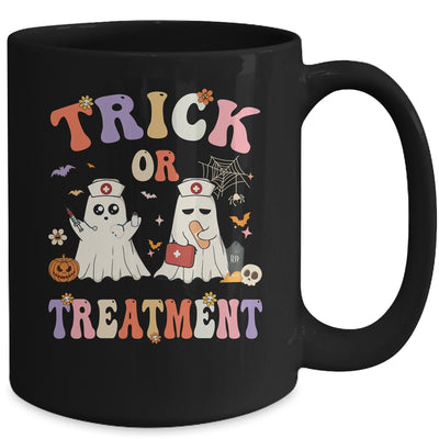 Trick Or Treatment Cute Ghost Paramedic Halloween Nurse Mug | siriusteestore