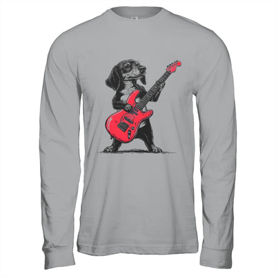 Vintage Dachshund Weenie Playing Guitar Rocking Dog Lover Shirt & Hoodie | siriusteestore