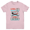 10th Birthday For Boys Double Digits 10 Year Old Gamer Youth Shirt | siriusteestore