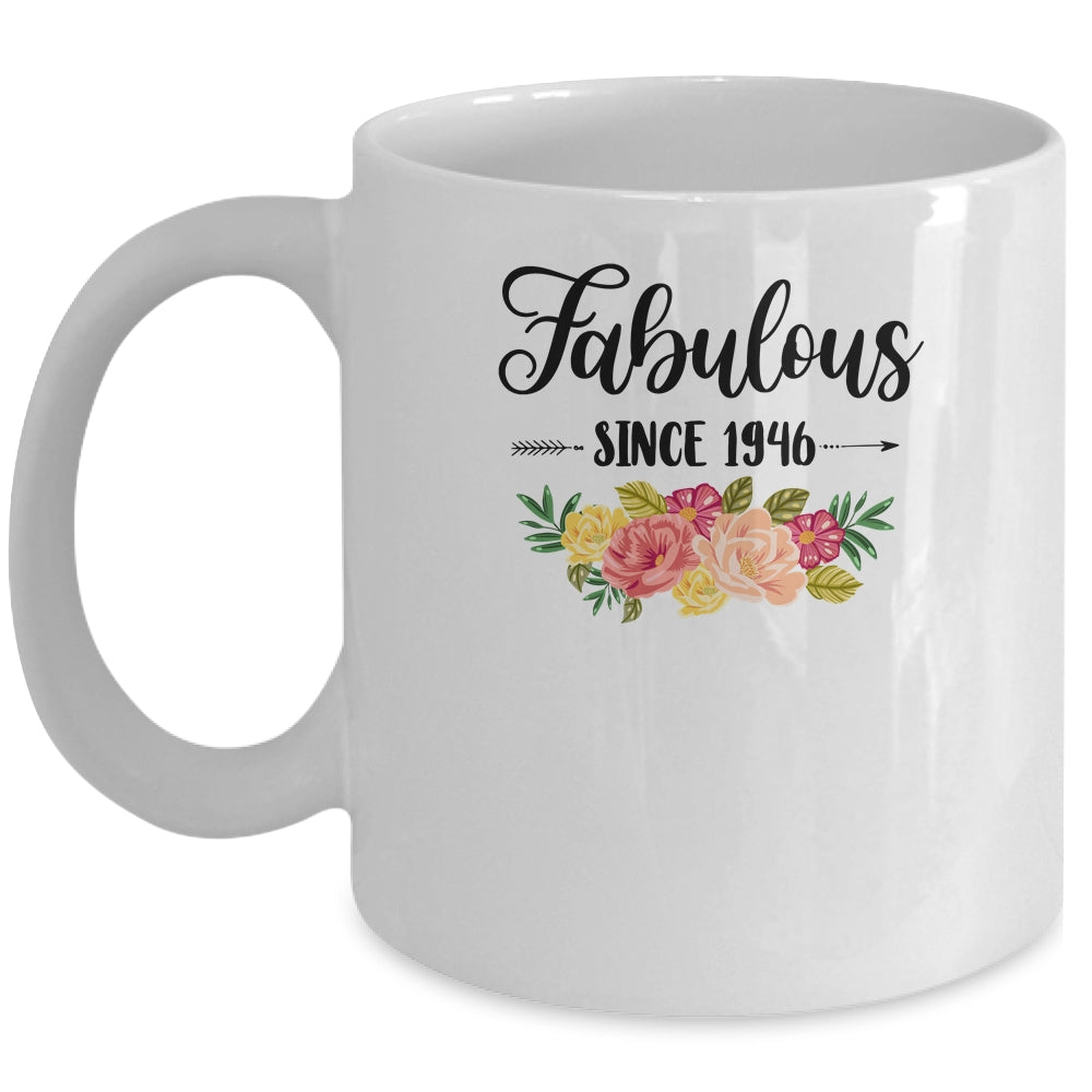 75th Birthday Gifts Women 75 Year Old Fabulous Since 1946 Mug | siriusteestore
