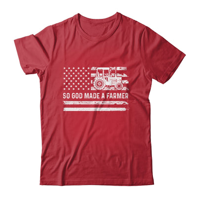 American Flag Tractor So God Made A Farmer Shirt & Hoodie | siriusteestore