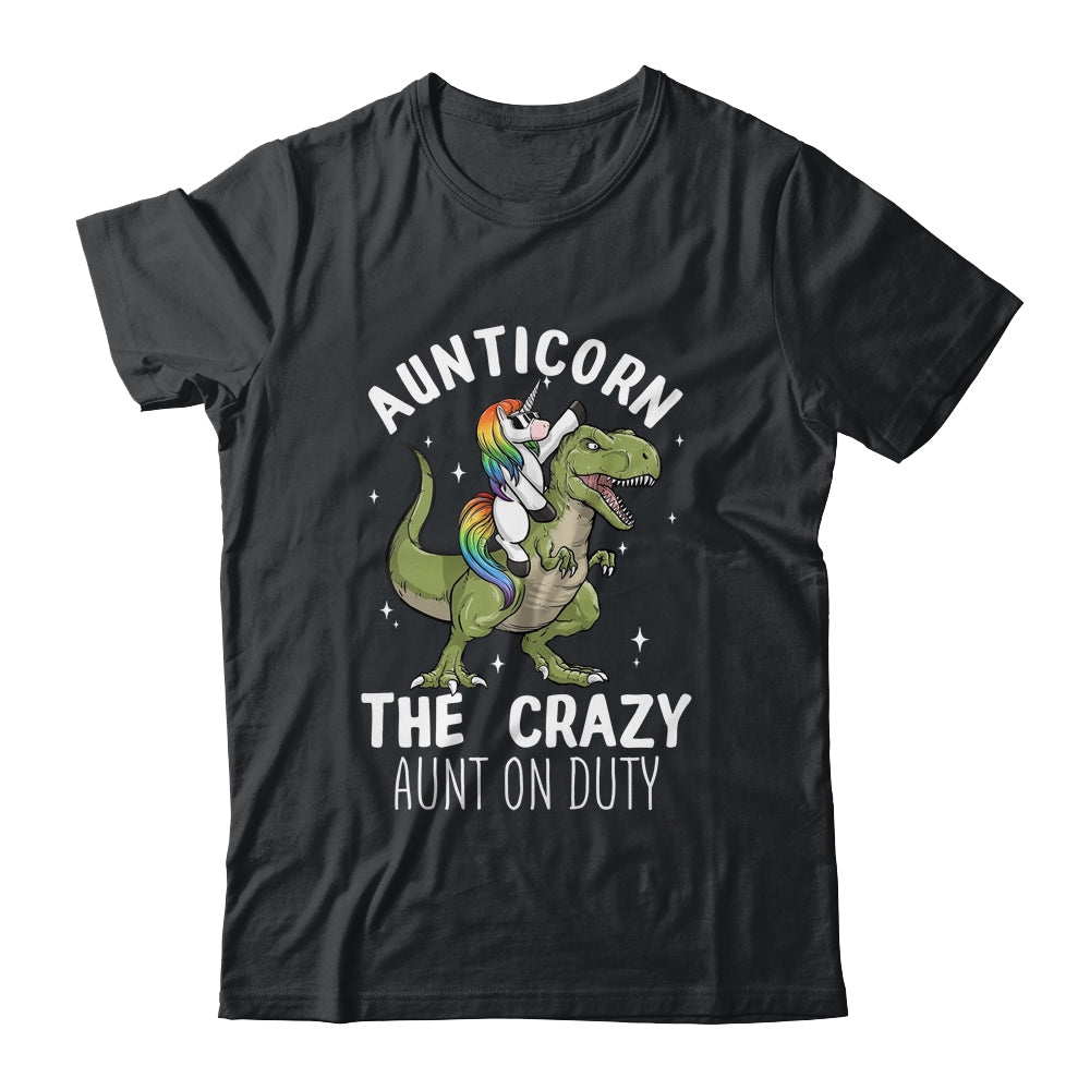 Aunticorn Crazy Aunt Auntie Aunt T-Rex Unicorn Shirt & Tank Top | siriusteestore