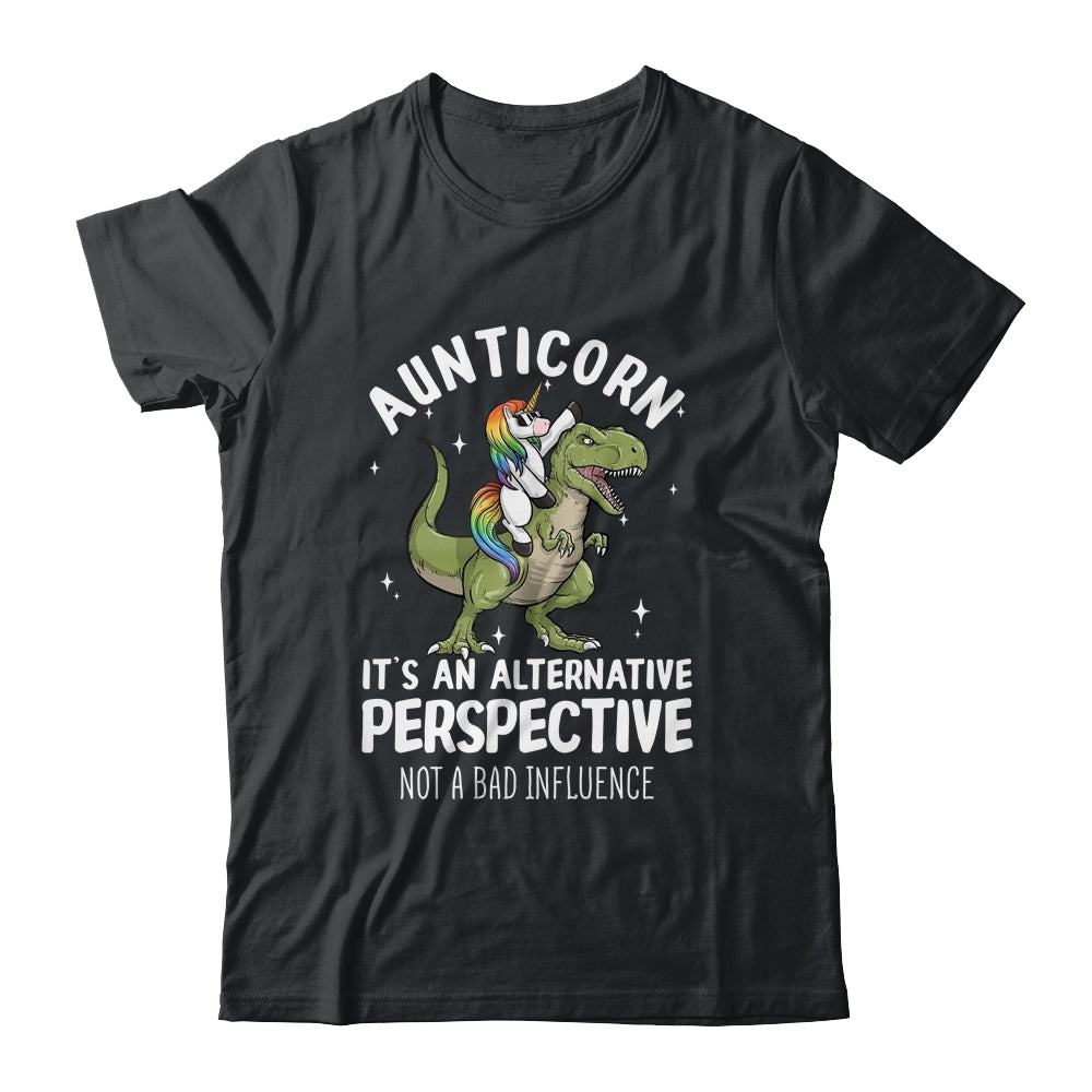 Auntie Unicorn Not Bad Influence Aunt T-Rex Aunticorn Shirt & Tank Top | siriusteestore