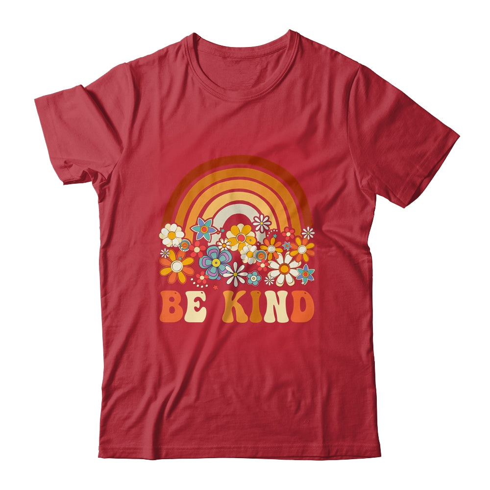 Be Kind Rainbow Choose Kindness Anti Bullying Groovy Organe Shirt & Hoodie | siriusteestore